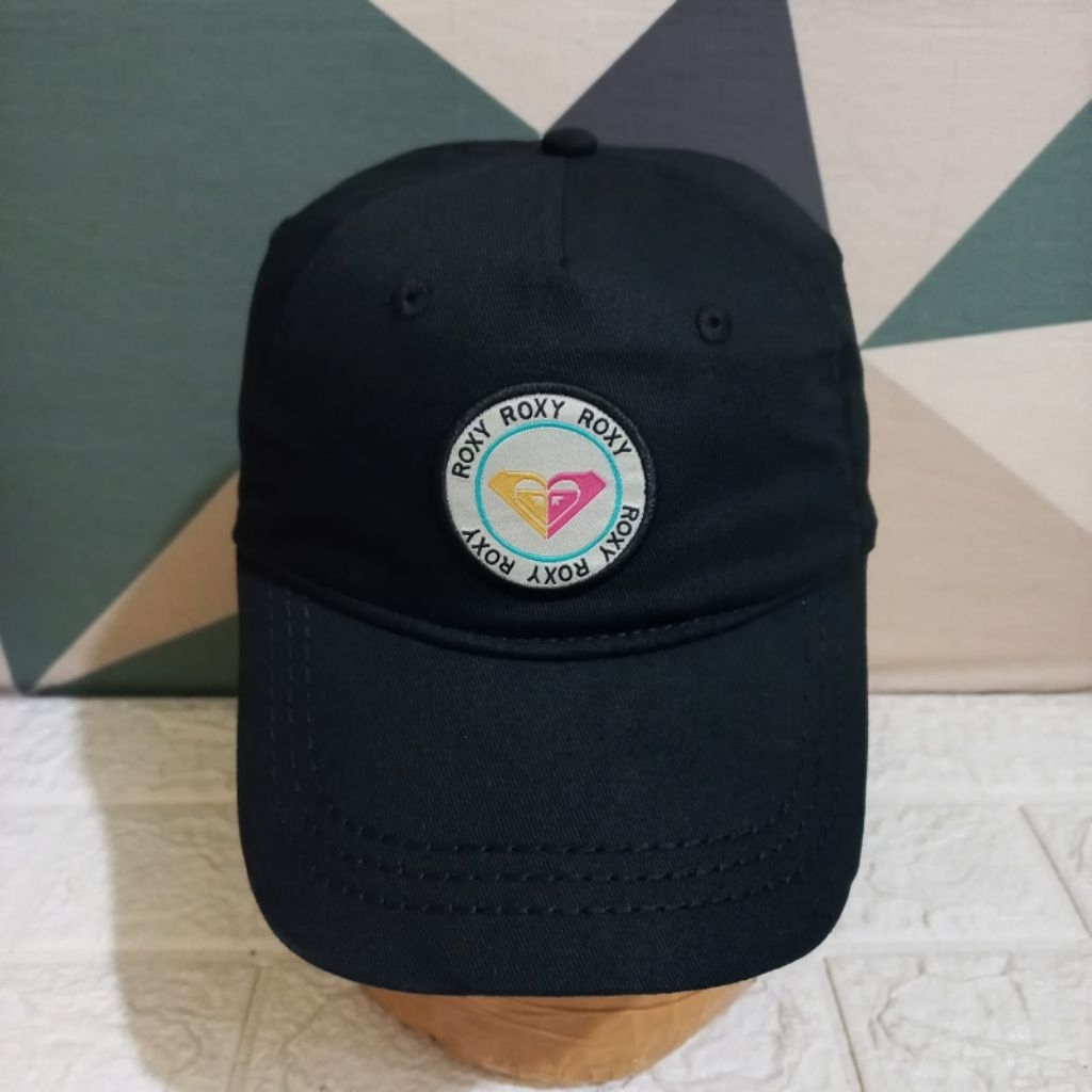Topi Roxy Second Topi Hitam Original stok 7156