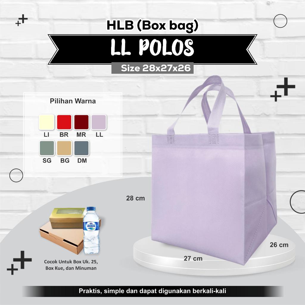 

[BISA DISABLON] |Tas Spunbond Polos | Tas Box Nasi 25x25 | Tas Berkat Kotak Nasi 25x125| Tas Kotak Nasi HLB 28x27x26