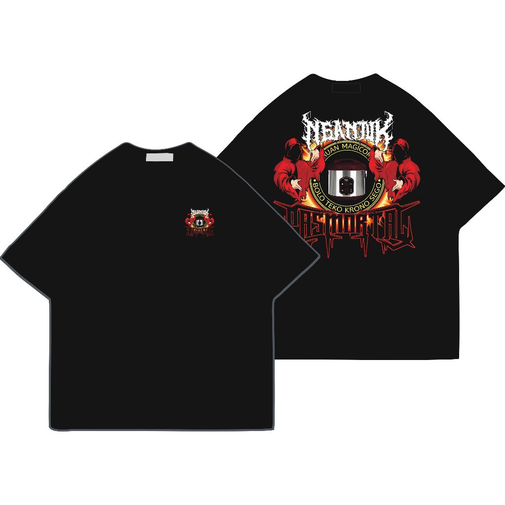 Magicom Sakti Perguruan Magicom Sakti Bolo Teko Korno Sego Baju Kaos Pria Distro Hitam Combed 24s