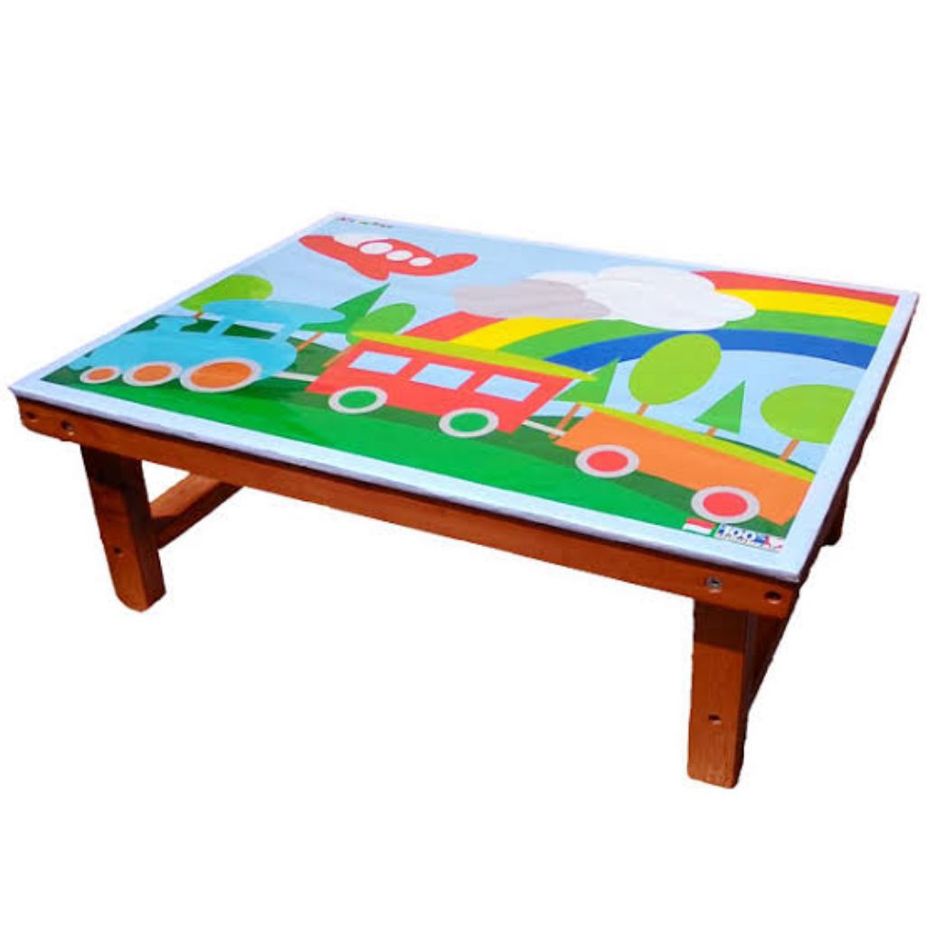 Meja Lipat Kecil Meja Belajar Anak Bisa Dilipat - Kayu Seru