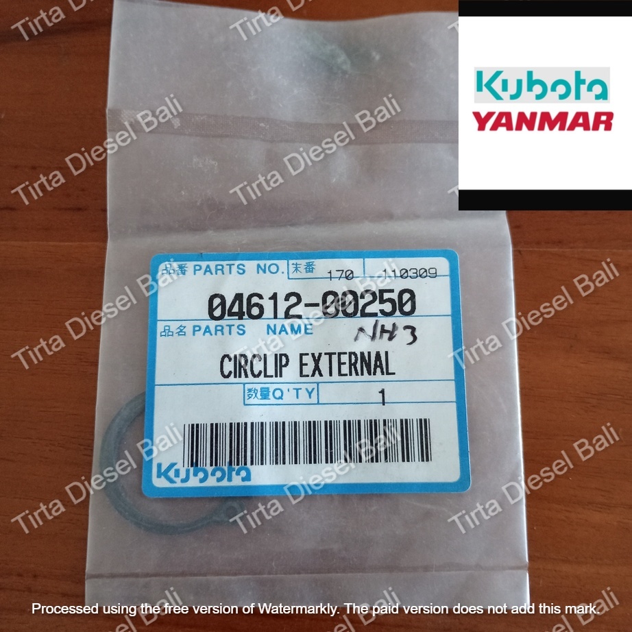 KUBOTA CIRCLIP EXTERNAL SHAFT IDLE GEAR CIR CLIP KANCING AS GIR GIGI IDEL PENGHUBUNG RD 160 / KND / 