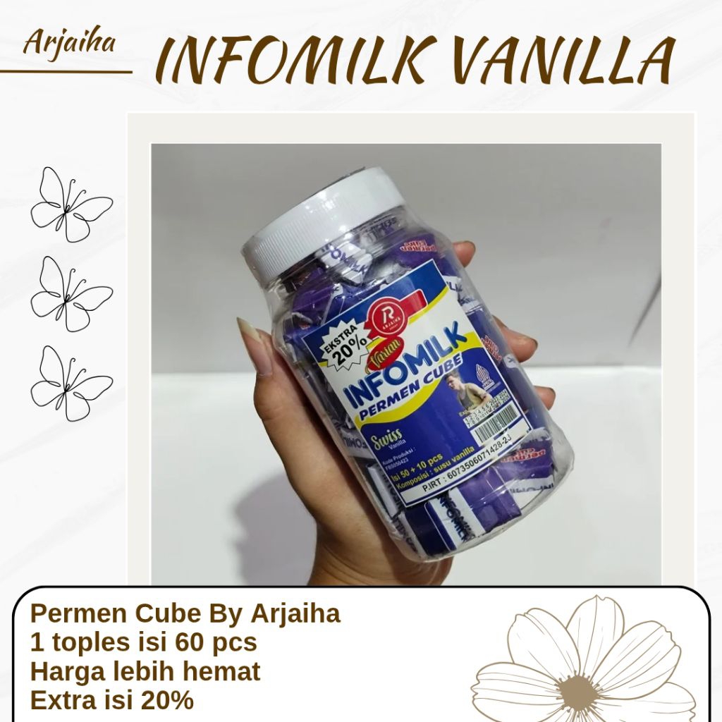 

PERMEN CANDY CUBE INFOMILK VANILLA ISI 60 PCS