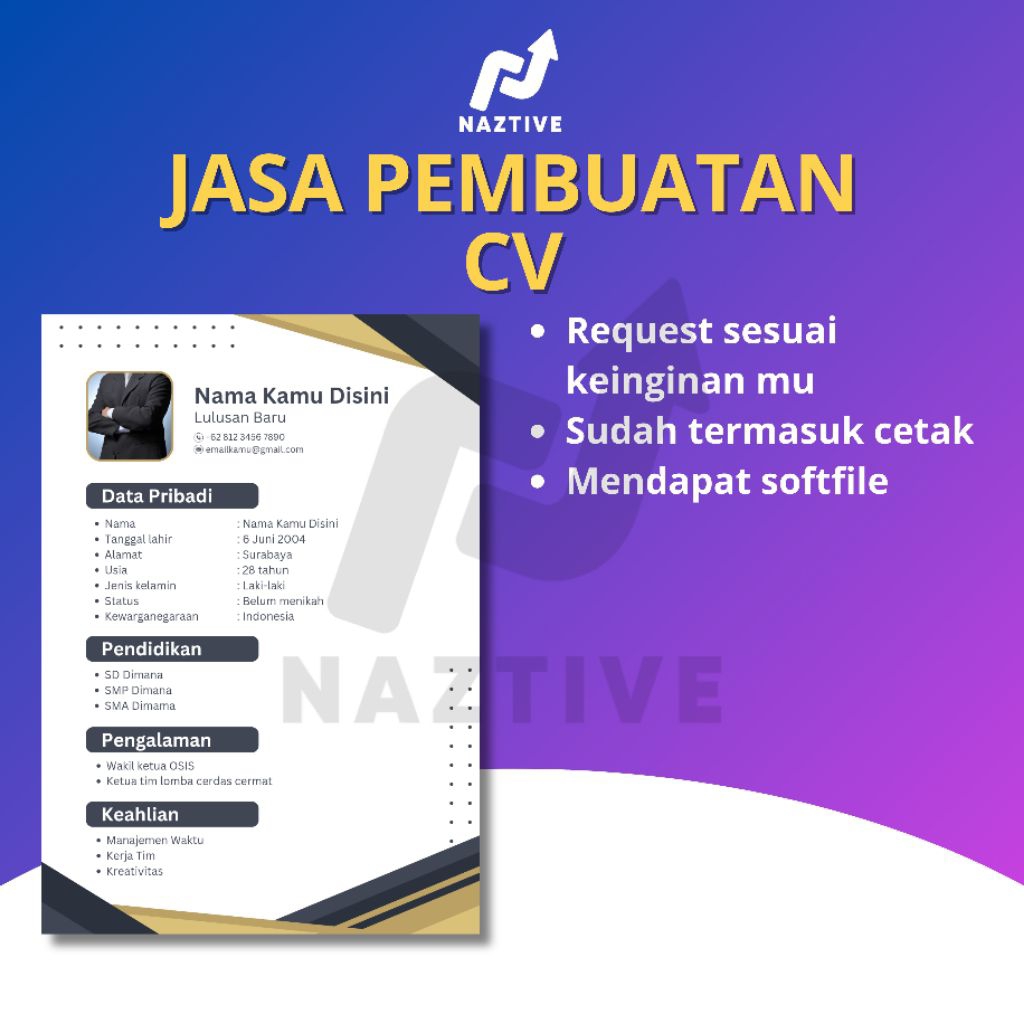 

JASA PEMBUATAN CV + CETAK