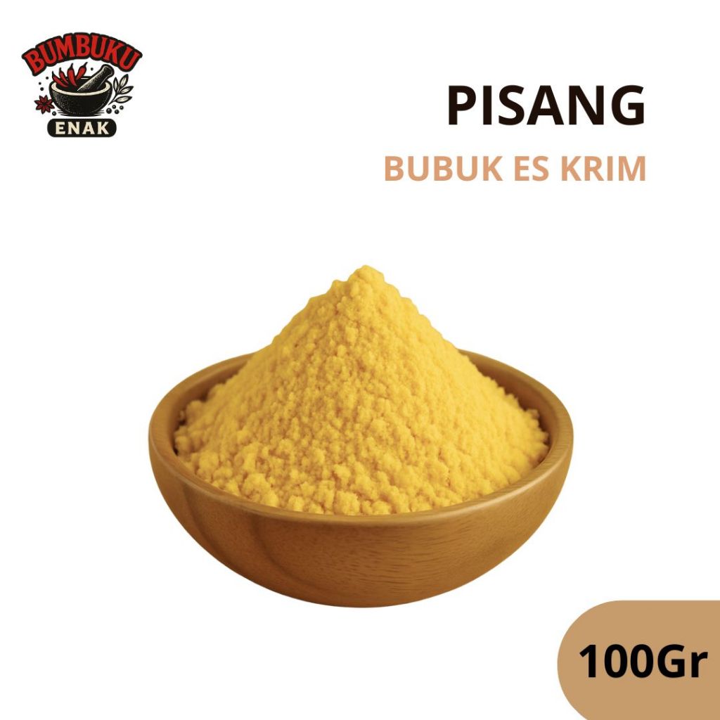 

Bubuk Es Krim Rasa Pisang 100gr – Praktis Tinggal Seduh, Rasa Pisang Lembut & Manis, Cocok Jualan & Rumahan