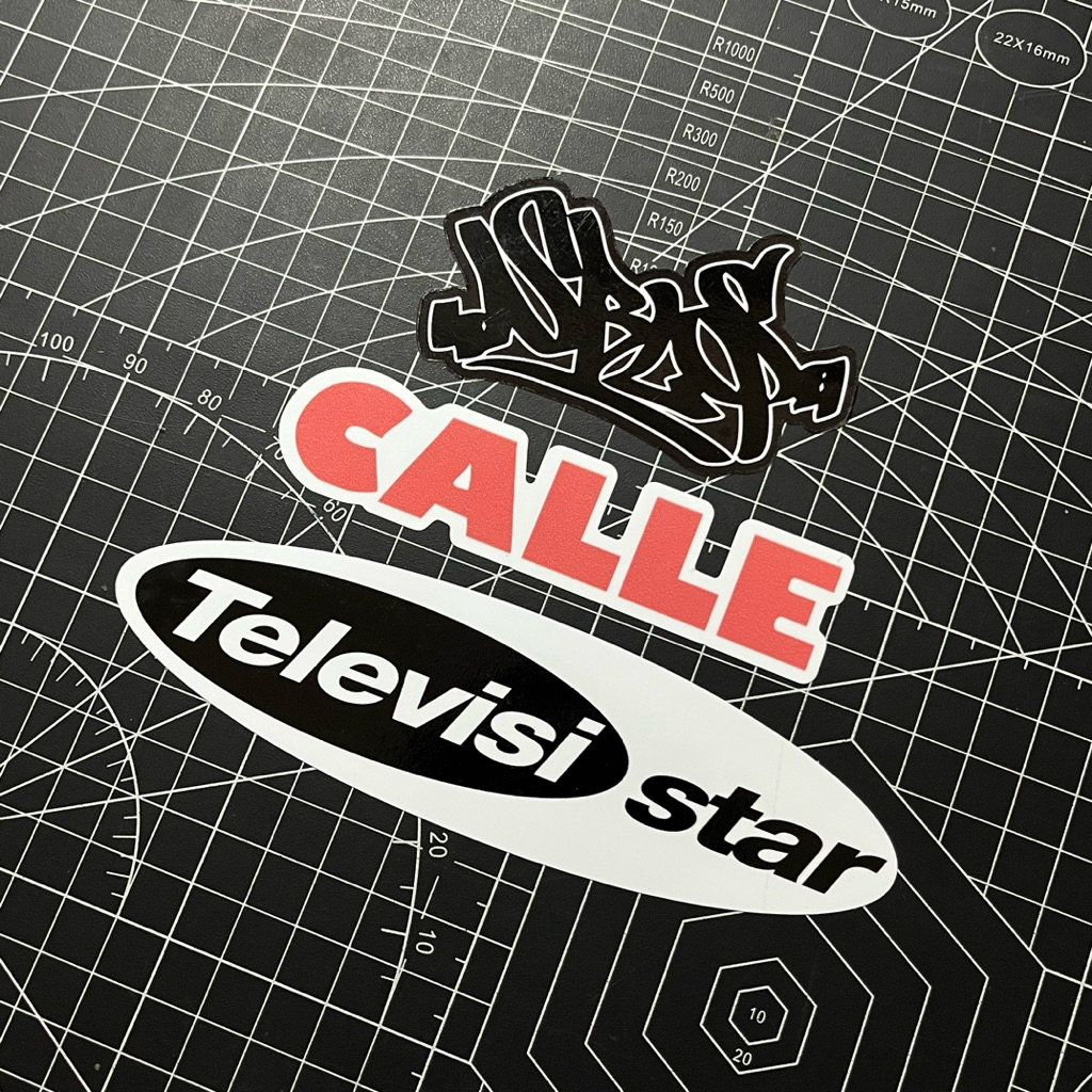 

STICKER PACK BRAND | TELE CALLES SBLS | STIKER HELM TUMBLER HP