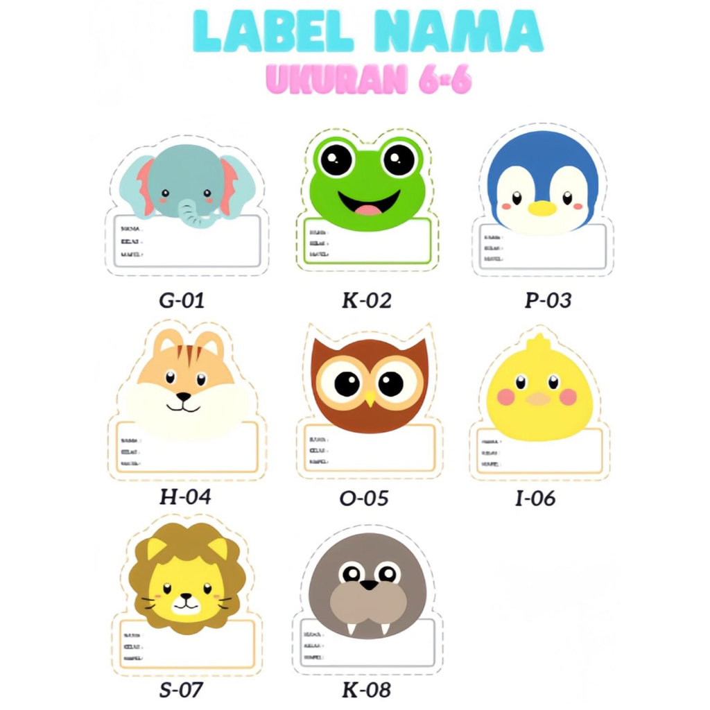 

[Dinia_polish&paper]STIKER LABEL BUKU PELAJARAN KARAKTER ANAK CUTOM NAMA/UKURAN 6*6/LABEL BUKU MURAH TIDAK MUDAH LUNTUR