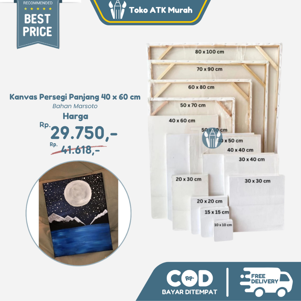 

Kanvas Lukis 40 x 60 cm / Canvas Board Marsoto