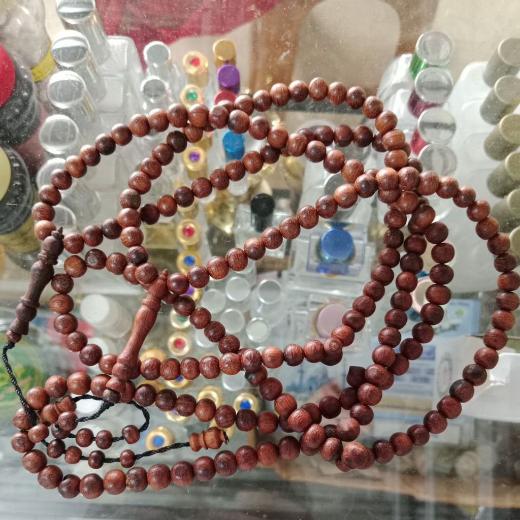 TASBIH KAYU ULIN MANANG TIMBUL ASLI KALIMANTAN SIZI 7,5CM