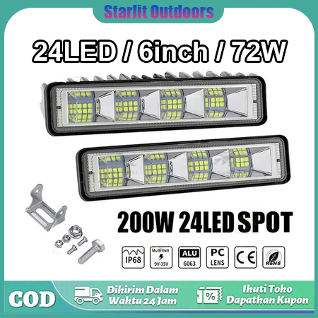 1pc Lampu Tembak CWL CREE 24 Mata LED & 16 Mata LED 12Volt Dan 24Volt Bahan Aluminium Lampu Mobil & 