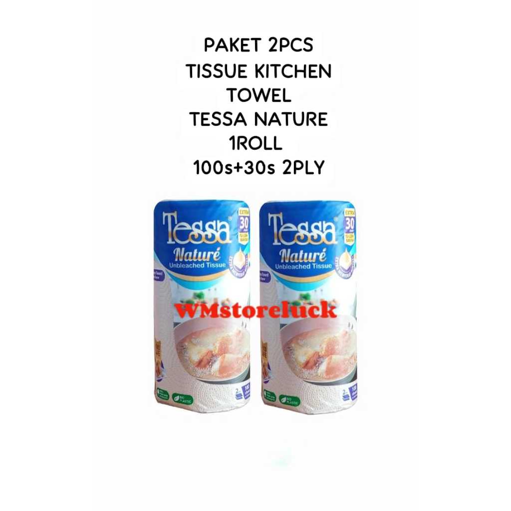 2 PCS Tessa tissue dapur 1 roll unbleached/ Tisu minyak coklat tesa 1 rol