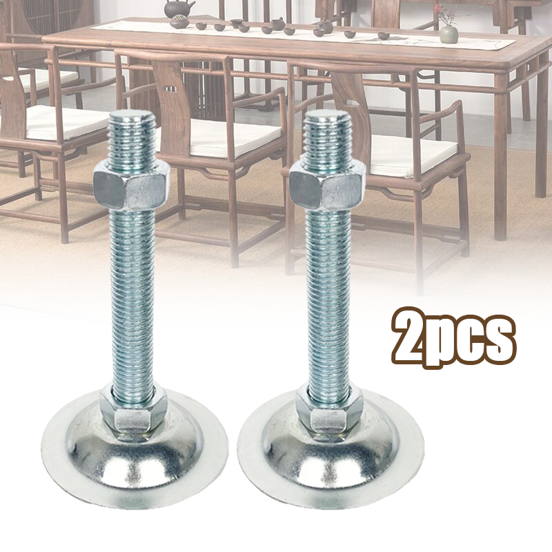 2pcs Kaki Meja Adjuster Foot M12  Adjuster Table Kaki Adjuster Galvanis