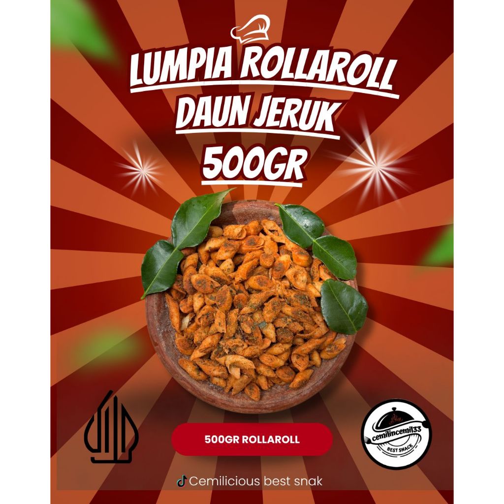 

500gr lumpia roll kriuk pedas daun jeruk cemilan viral
