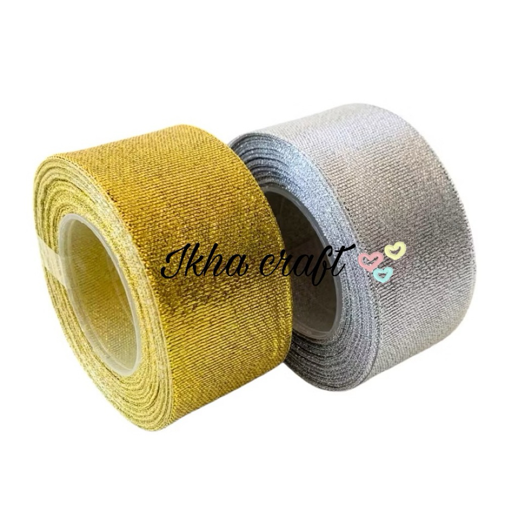 

5 Rol Pita Emas dan Perak Ukuran 2 Inch/5cm Per Slop