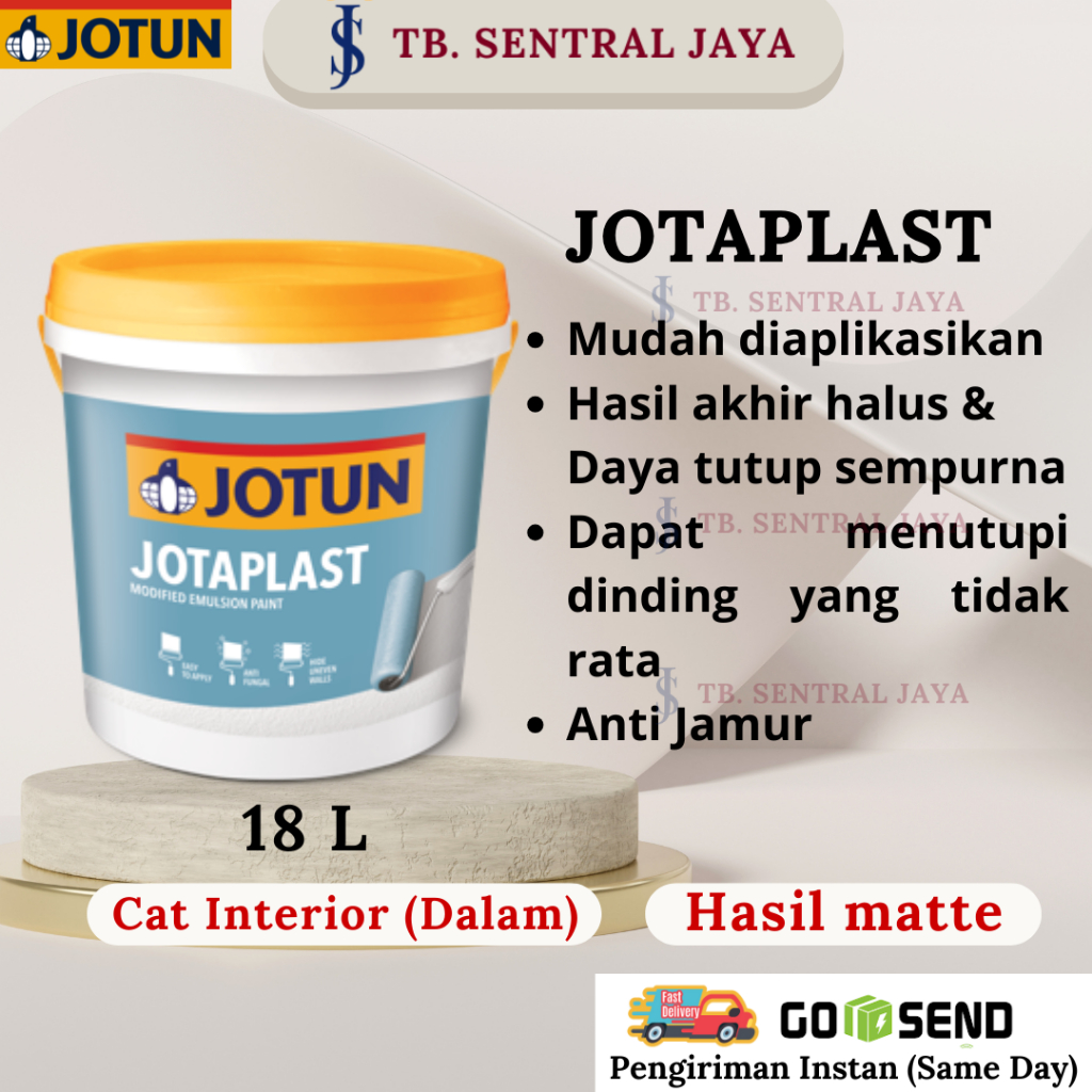 (NO COD) Cat Jotun Jotaplast 18L/Cat Tembok Jotun Interior/Cat Tembok Dalam