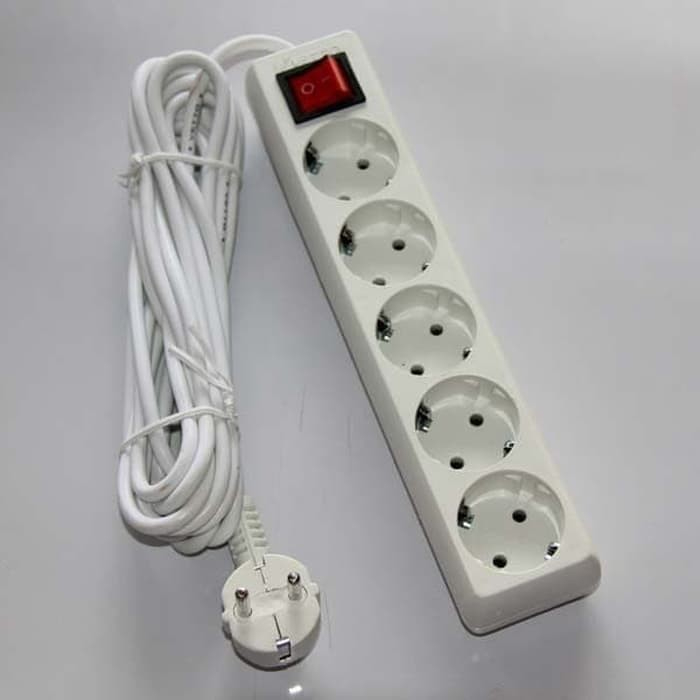 STOP KONTAK 5 LUBANG PANJANG 5M + KABEL / STOP KONTAK KABEL / colokan listrik