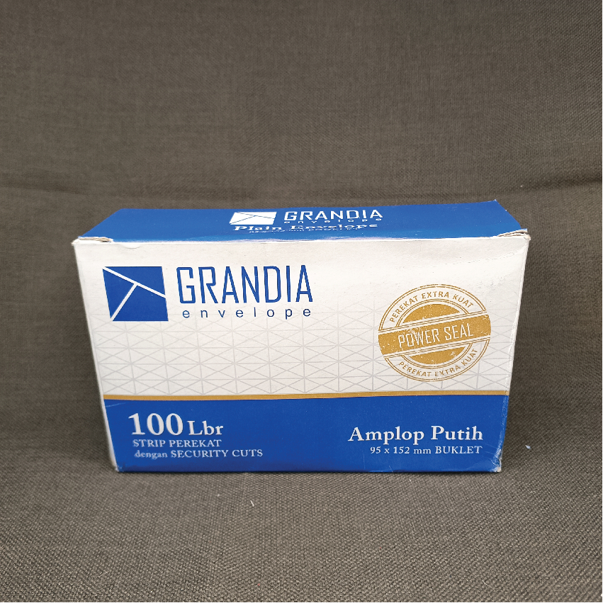 

Amplop Putih GRANDIA 95x152mm | 1 Box Isi 100 Lembar – Amplop Segel Lem Siap Tempel