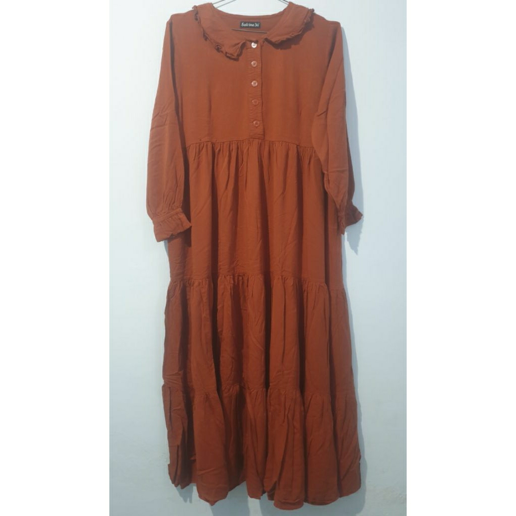 Gamis Rayon Twill Preloved Gamis Busui Gamis Wanita Dewasa Gamis Rempel Dress by Salvina Ys