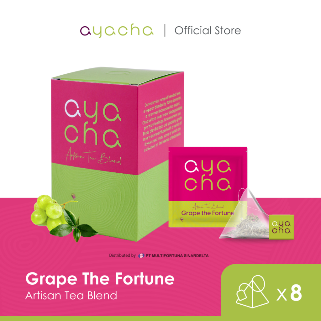 

Ayacha Artisan Tea - Grape The Fortune | Tea Bag 8 Pcs | Teh Bunga Celup Teh Fruity