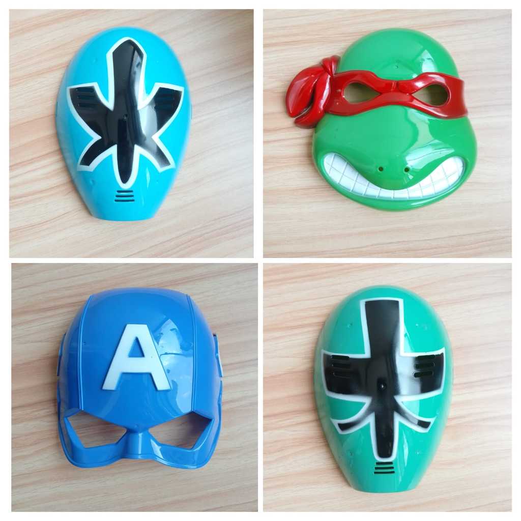 mainan topeng anak super hero power rangers