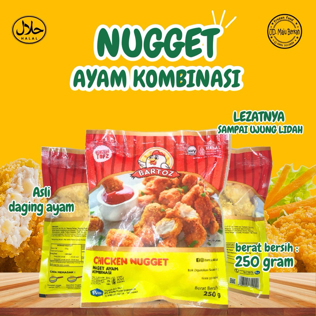

Bartoz Chicken Nugget 250g | Naget Ayam Premium