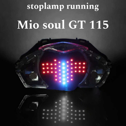 CUSTOM LED LAMPU STOP RUNNING / STOP LAMPU RUNNING MIO SOUL GT 115 8 MODE