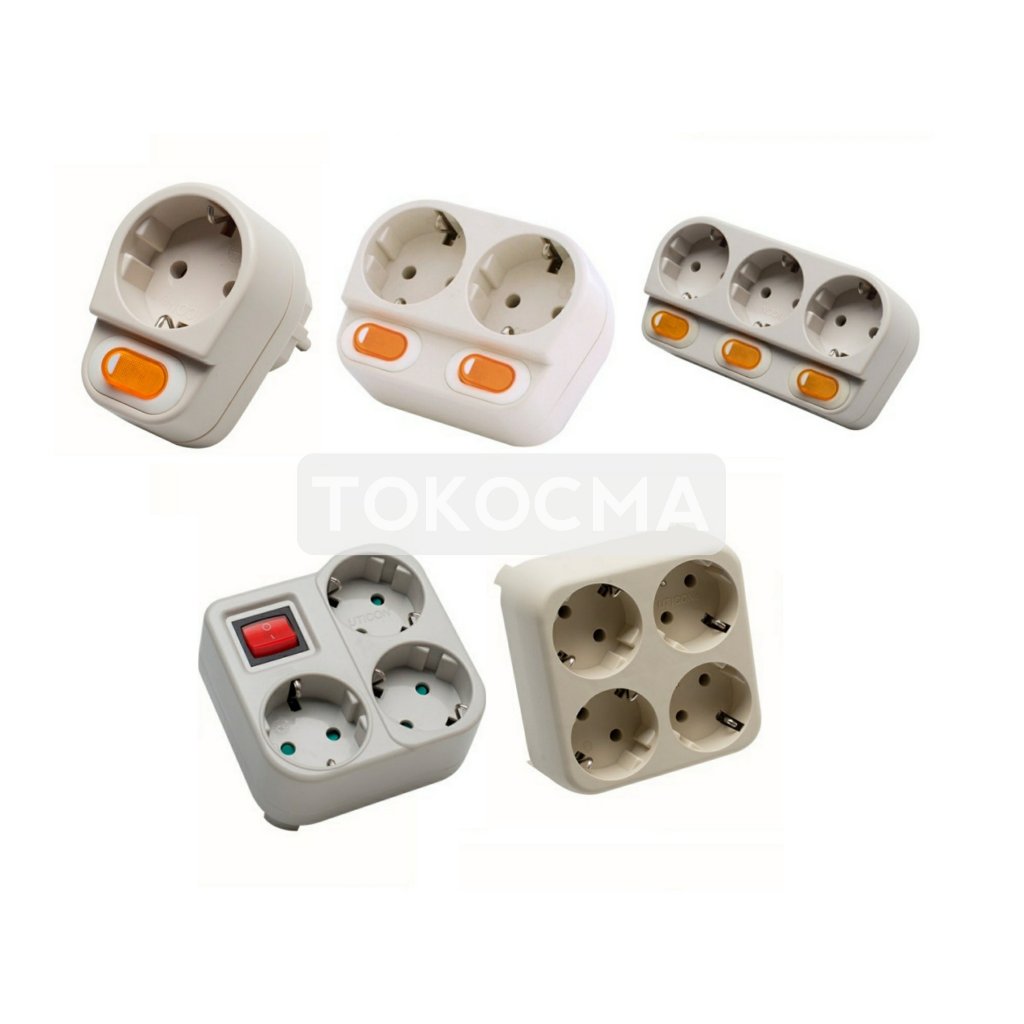 UTICON Stop Kontak Arde 1Lubang,2Lubang,3Lubang,4Lubang + Saklar/Plug