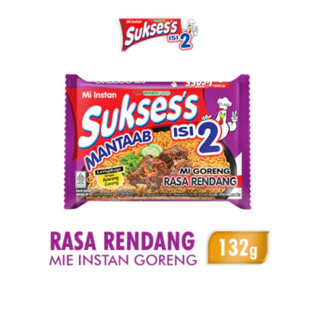 

Mie Suksess Isi 2 Rasa Rendang – Pedas Gurih Mantap 132g