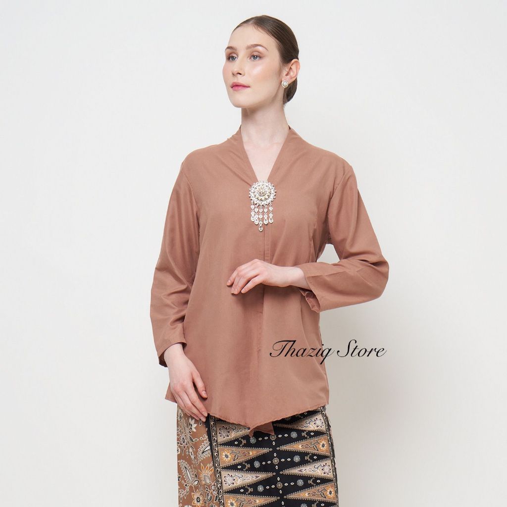 Kebaya Encim Polos Modern Kebaya Kartini Polos Lengan Panjang