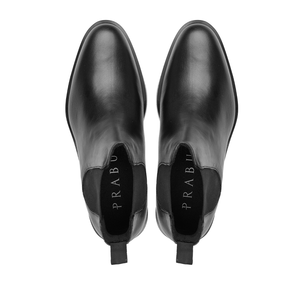 Grade Ori Prabu - Sepatu Kulit Chelsea Boots Wanita Aska Black Hitam