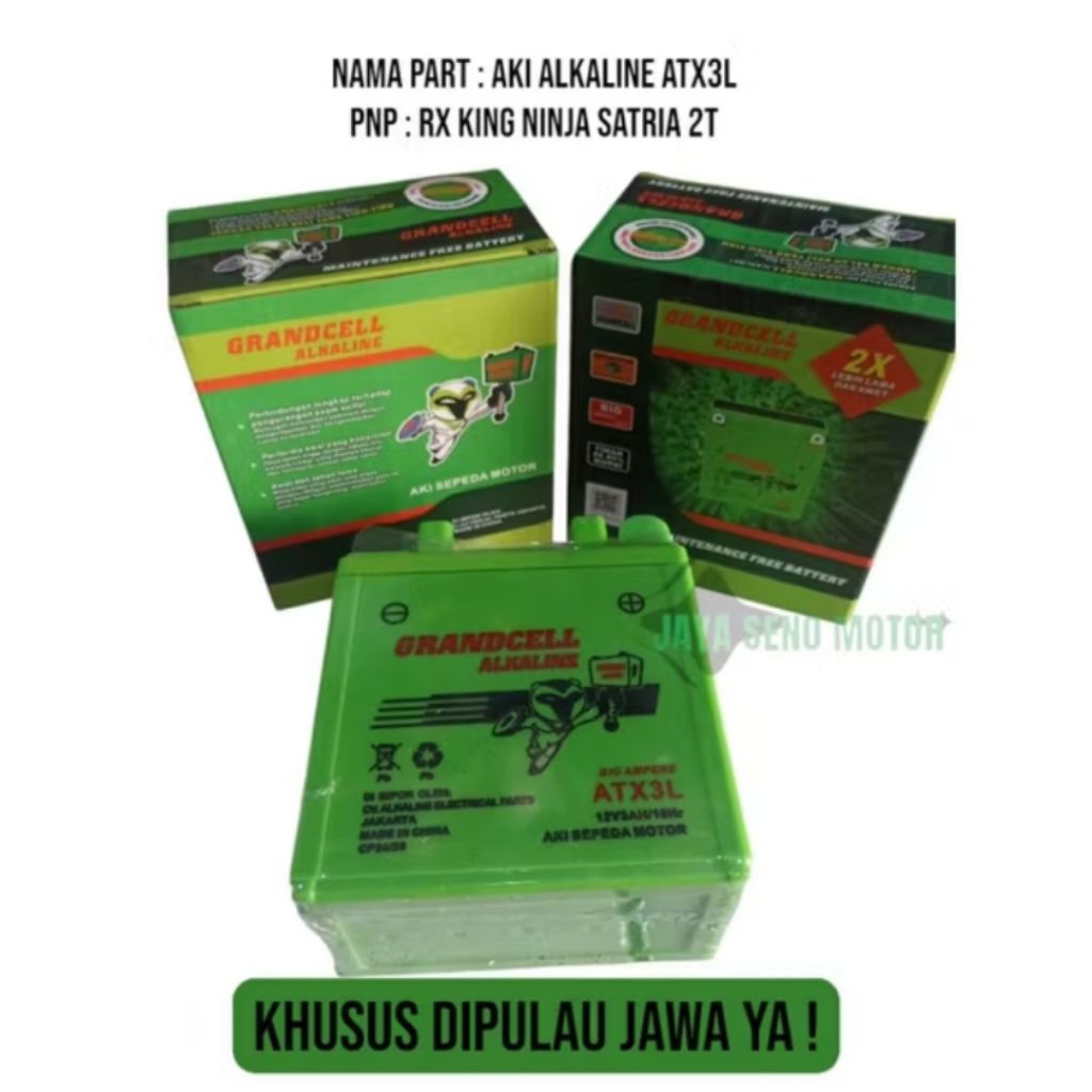 promo ACCU AKI KERING RX KING RX KING NINJA R SATRIA 2T 12v ALKALINE JAPAN TECHNOLOGI