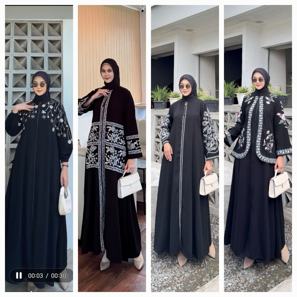 Abaya muslim by Rianti gamis terbaru abaya cantik dress arab gamis hitam umroh pengajian seragaman