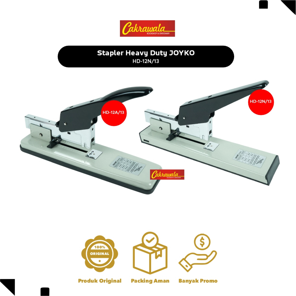 

Stapler Heavy Duty JOYKO HD-12A/13 | HD 12N/13– Staples Jilid Buku | Cocok untuk Kantor & Percetakan
