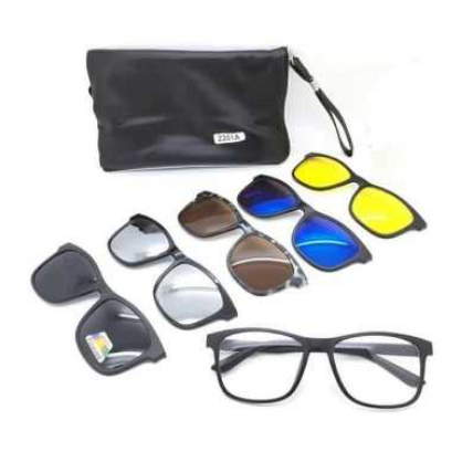 Kacamata Klip On Magnet 5 In 1