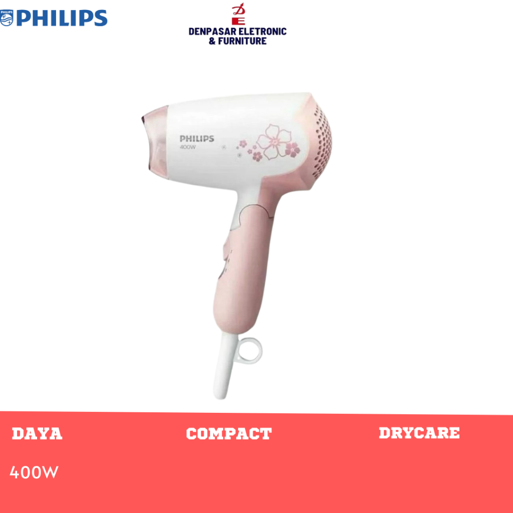 PHILIPS Hair Dryer HP-8126 400W – Pengering Rambut Lipat Mini Travel