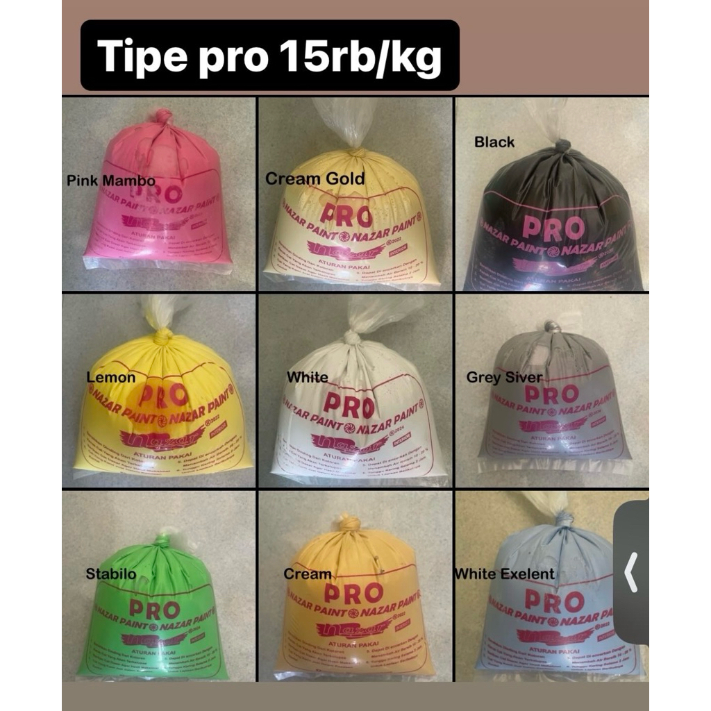 Cat Kiloan Nazar Paint - Tipe Pro