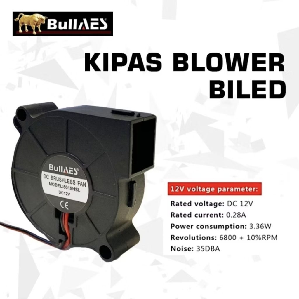 Bullaes Aes Kipas pendingin blower cooling biled exhaus head