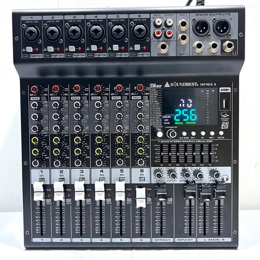 POWER MIXER SOUNDBEST INFINIX 6 SOUNDBES INFINIX-6 BLUETOOTH 6 CHANNEL