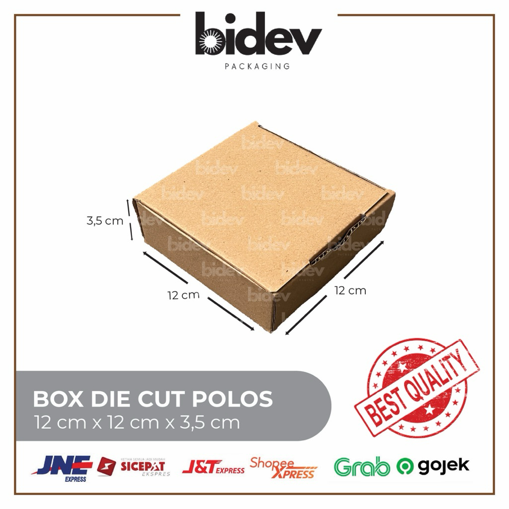 

Kardus Box Karton Die Cut 12x12x3,5 Polos - Baru - Murah