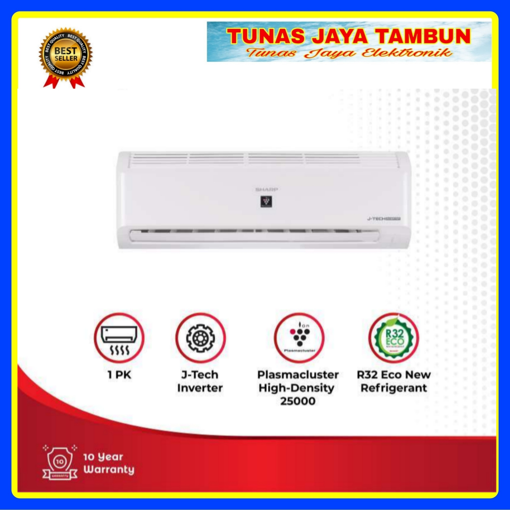 AC SHARP AH-XP10BMY 1PK INVERTER PLASMACLUSTER / AC SHARP 10BMY