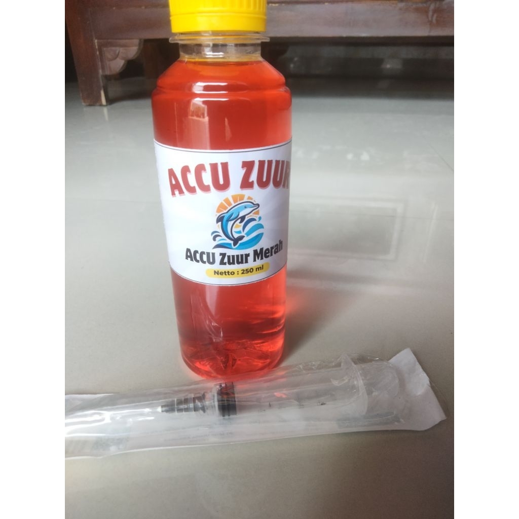 AIR AKI ZUUR MERAH 250ML AIR ACCU ZUUR MERAH AKI MOTOR/MOBIL