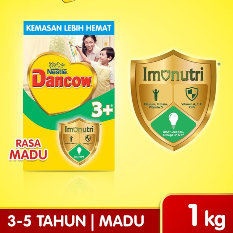 

Nestlé DANCOW 3+ Madu 1Kg - Usia 3-5 Tahun, Standar 350-1kg