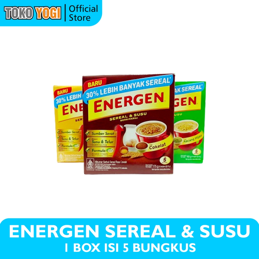 

ENERGEN BOX ISI 5 BUNGKUS || VARIAN RASA & UKURAN
