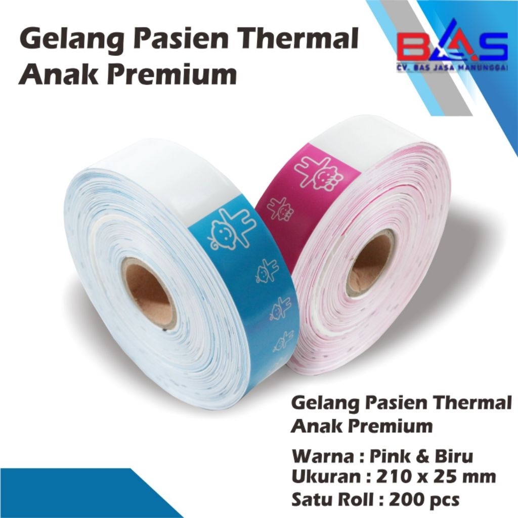 Gelang Pasien Thermal ANAK Premium isi 200 pcs
