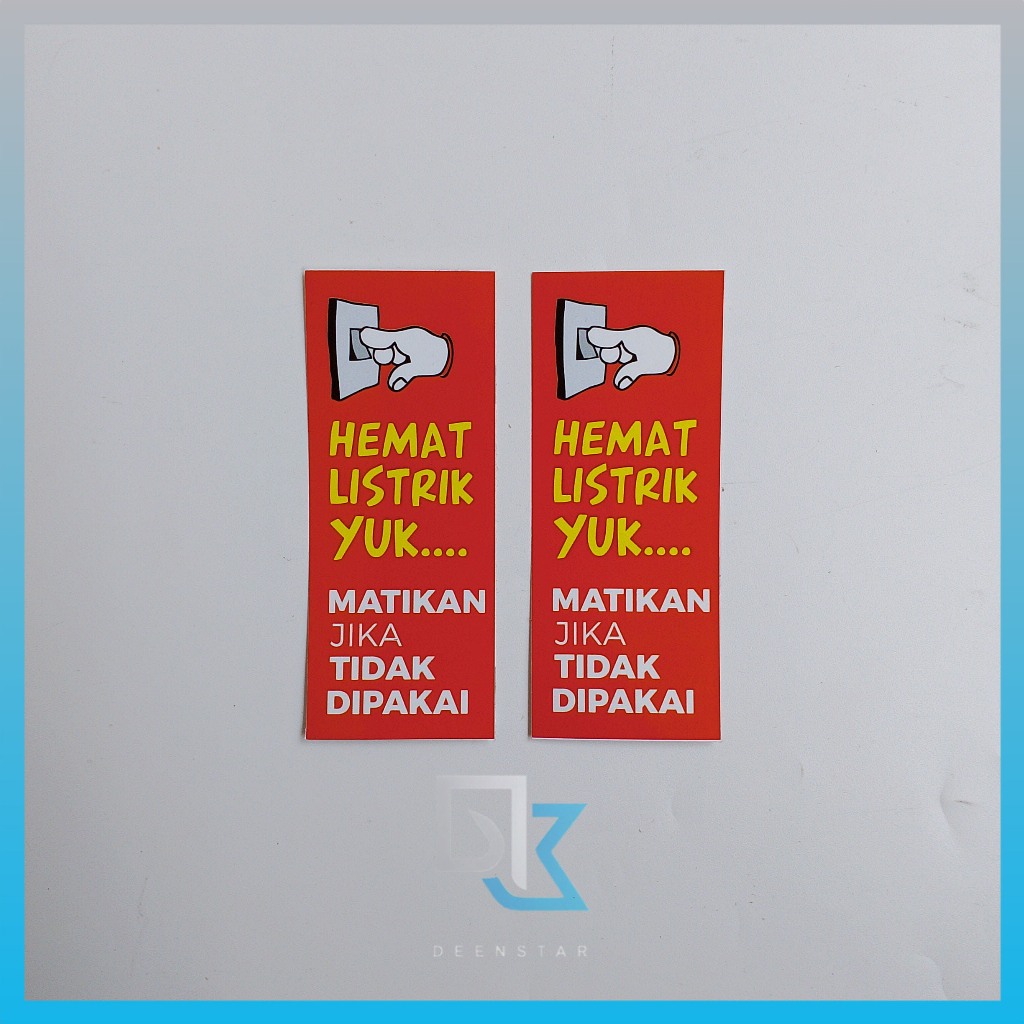 

Stiker Hemat Listrik Yuk, Matikan Lampu, Hemat Penggunaan Listrik, Stiker Vinyl