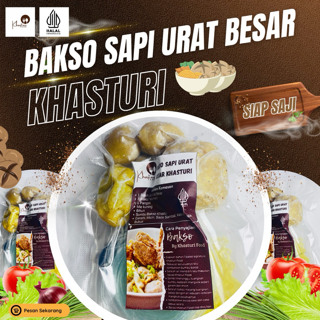 

BAKSO SAPI URAT BESAR KHAS KHASTURI FOOD - Daging Bakso Segar