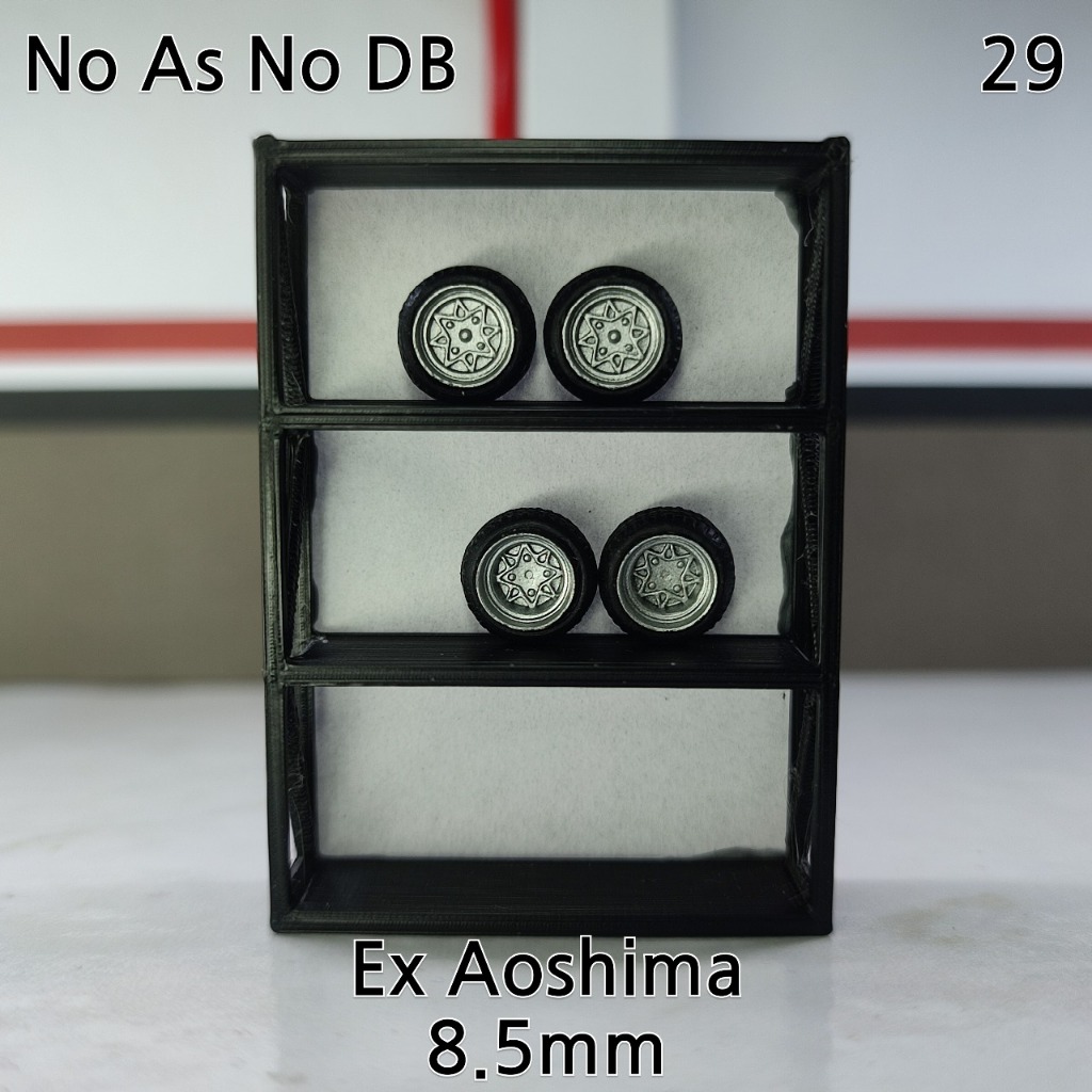 Ban Karet Diecast Copotan Miniscale Ex Aoshima 1/64 Silver 8.5mm
