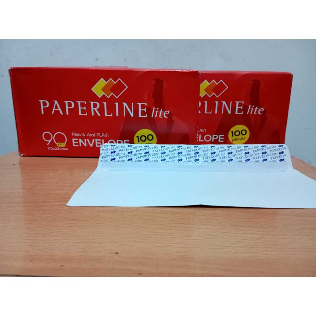 

AMPLOP PUTIH 90 POLOS+PEREKAT 70GSM PAPERLINE 1PACK ISI 100 LEMBAR 110X23O MM