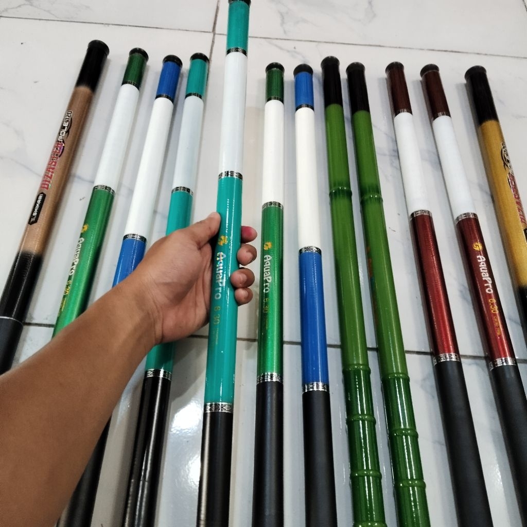 Tongkat Bendera Sholawat Murah, Joran Pancing Ukuran 720cm/7,2 meter  630cm/6,3 meter 540cm/5,4 mete