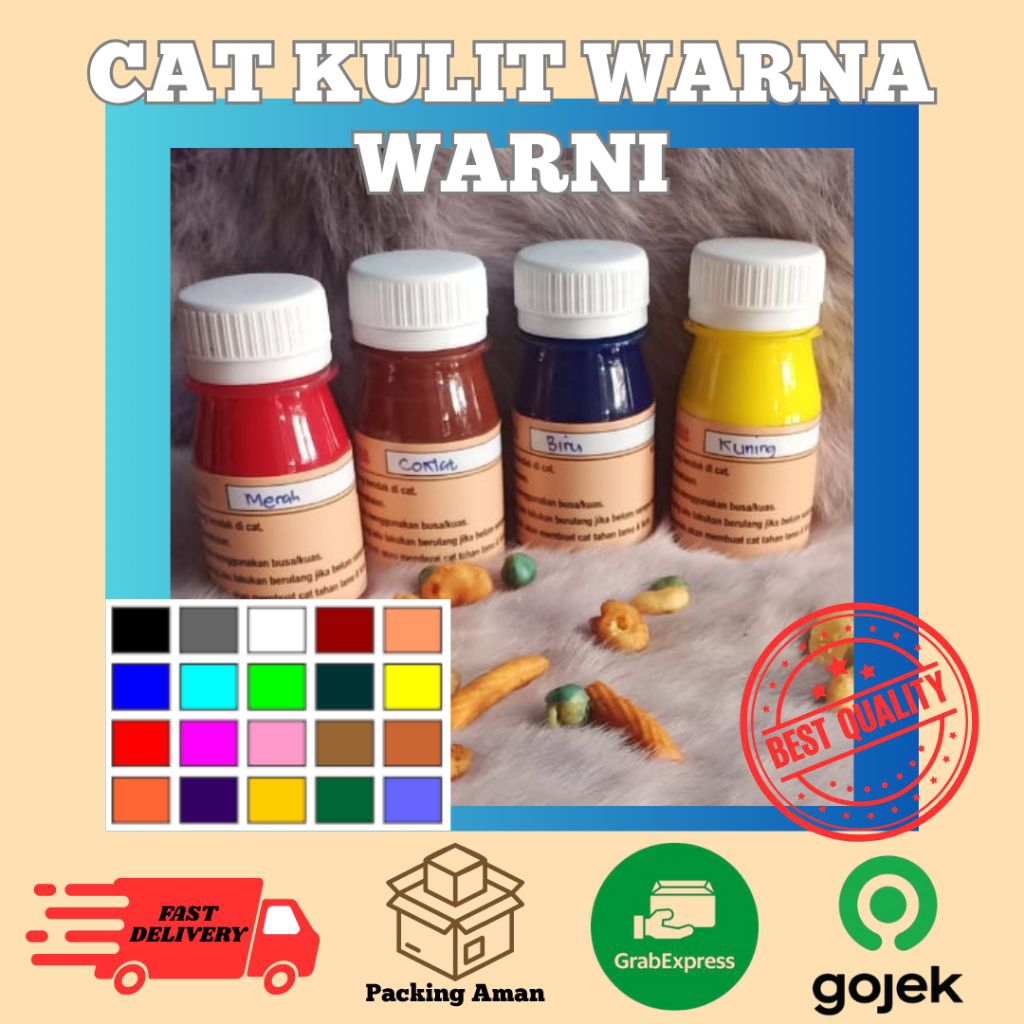 

Cat Kulit Warna Warni Water Base