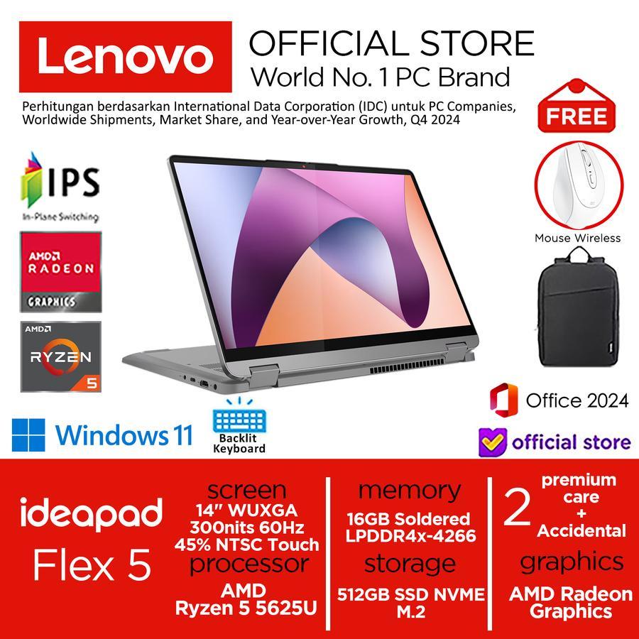 Lenovo Ideapad Flex 5 Ryzen 5 5625U 512GB SSD 16GB WUXGA IPS Touch Win11+OHS